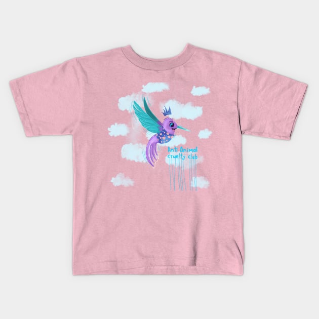 Cute hummingbird Kids T-Shirt by liizArt